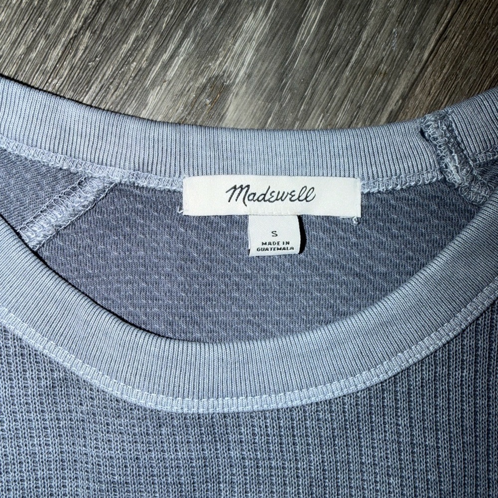 Madewell Men's Blue Crewneck Sweater - Picture 2 of 3